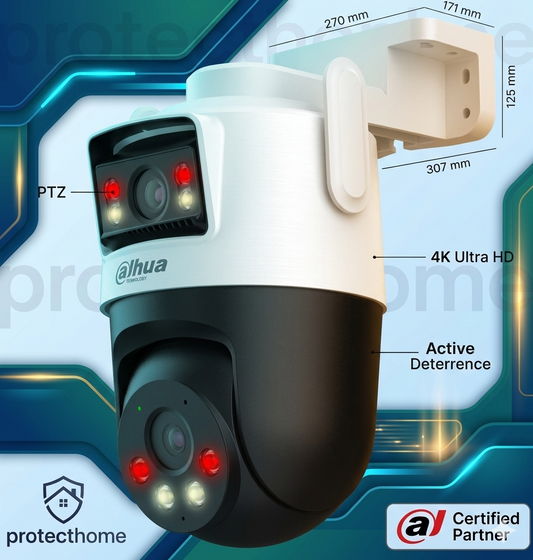 Cámara de Seguridad WiFi PTZ Doble Lente Inteligente 360°