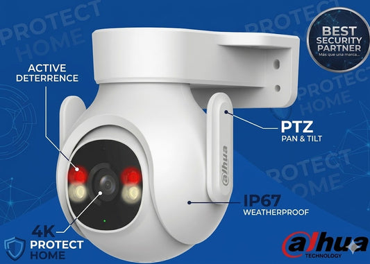 Cámara de Seguridad WiFi PTZ Exterior 360°